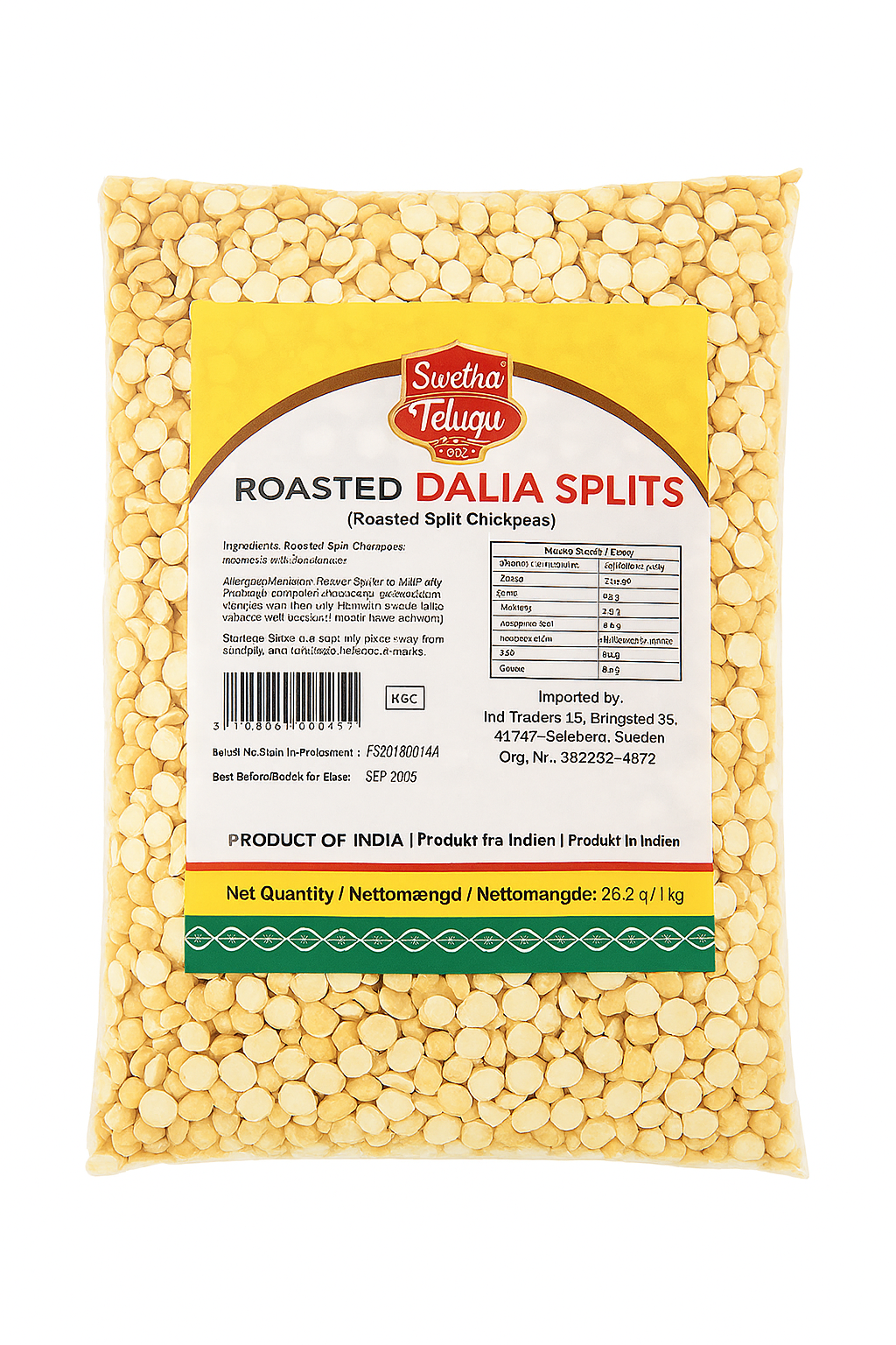 Telugu Foods Roasted Daliya Splits 1Kg