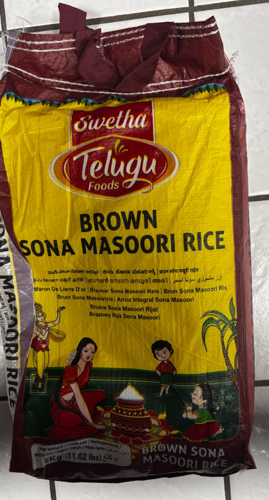 Telugu Foods Brown Sona Masoori Rice