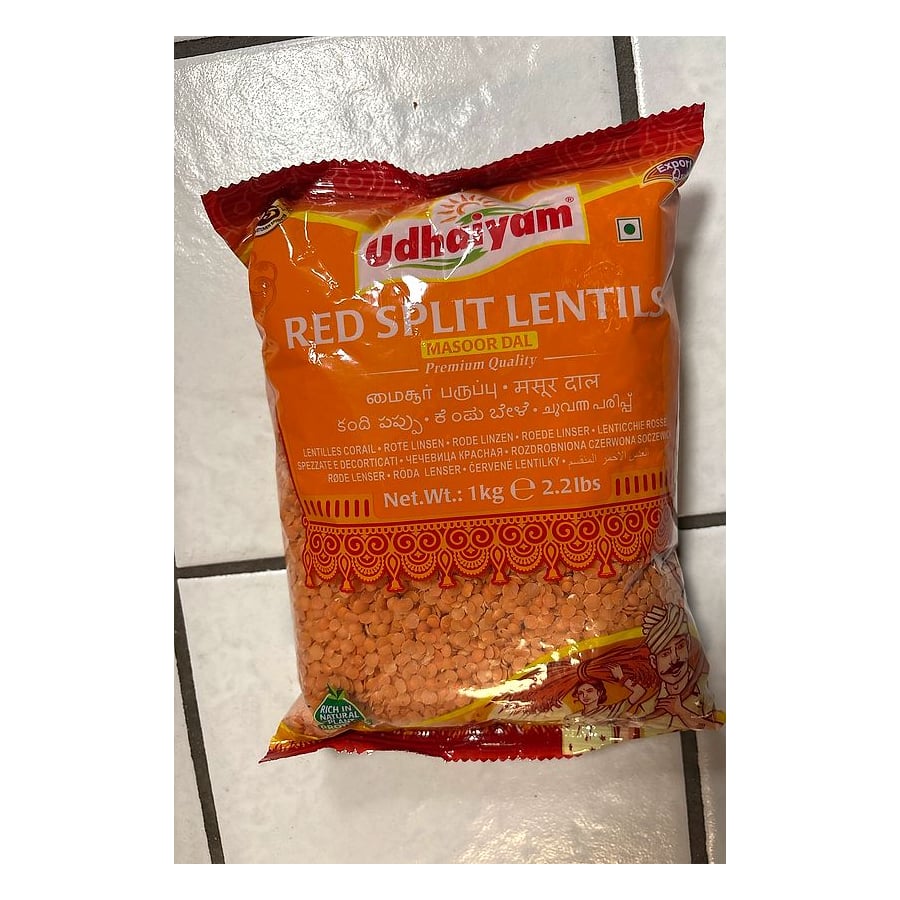 Udhaiyam Red Split Lentils (Masoor Dal)