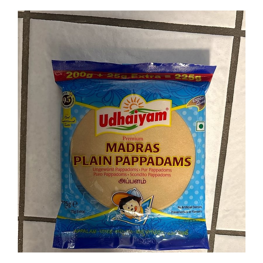 Udhaiyam Madras Plain Pappadams